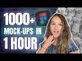 How I Create 1000 Mockups In 1 Hour For FREE! (For Etsy POD)