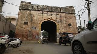 royality free footage of sirhindi gate patiala/city traffic/historical monument