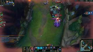 Highlight Lucian Game - 2v3 bot lane - No mana on Lucian.