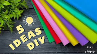 💥5 IDEAS💥 Beautiful Craft Ideas from EVA Foam Sheet Flowers