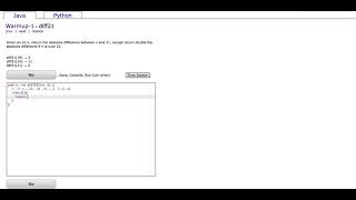 Java: CodingBat– Warmup-1– diff21