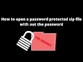 How to crack password protected zips