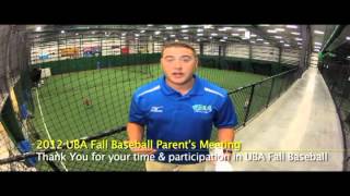 2012 UBA FALL BASEBALL PARENTS MEETING ONLINE