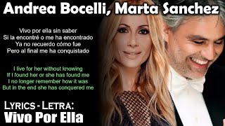 Andrea Bocelli, Marta Sanchez   Vivo Por Ella (Lyrics Spanish-English) (Español-Inglés)