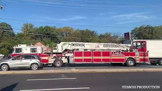 PGFD New Paramedic Engine 844 \u0026 MCFRS Truck 716 Responding To Building Fire