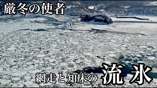 【一度は必ず観てみたい北海道の絶景】厳冬の使者、流氷が北海道にやって来た！ドローン空撮あり【網走 流氷砕氷船おーろら　知床】