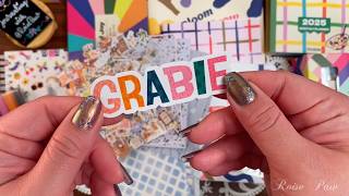 ASMR | Happiest-Themed Grabie Scrapbook Club Box Unboxing | Relaxing Unboxing & Scrapbooking