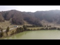 空撮 三方五湖湖畔 梅農園 福井県