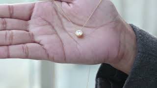 6.50 MM Simple Moissanite Solitaire Pendant Necklace