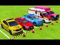 DACIA, AUDI, VOLKSWAGEN POLICE CARS & MERCEDES AMBULANCE EMERGENCY TRANSPORT ! Farming Simulator 22