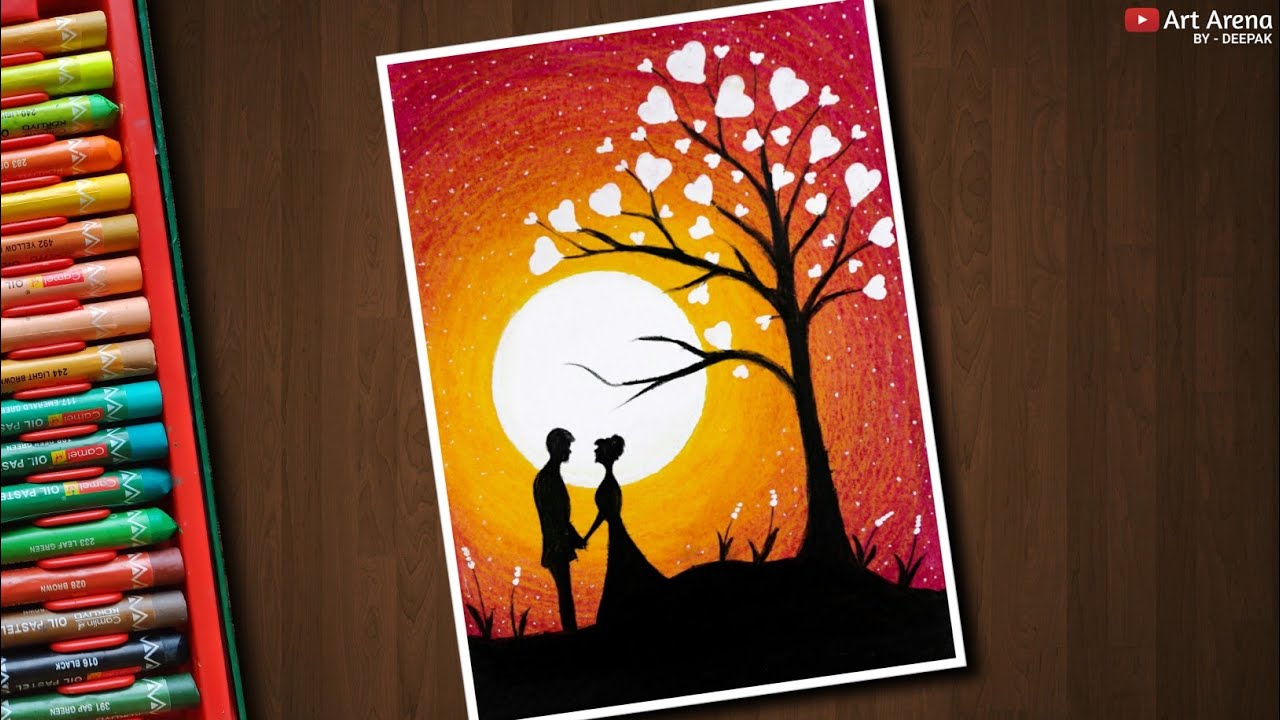 Oil Pastel Drawing Love Couple At Geoffrey Schultz Blog