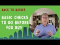 Basic Checks You Must Do Before You Buy Any Investment Property | Back To Basics