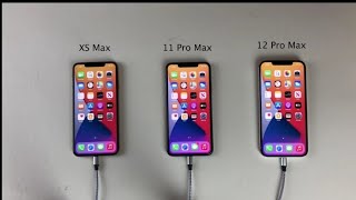 iphone Xs Max Vs iphone 11 Pro Max Vs iphone 12 Pro Max/ Bettry Drain Test 2022 @1B Views