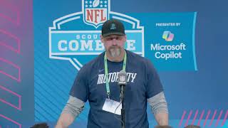 Lions Dan Campbell High Praise for New OC John Morton at Combine: 'Grinder, hard worker'