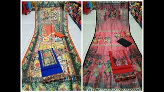 Cotton Digital Print silk designer dupatta cotton bottom with price