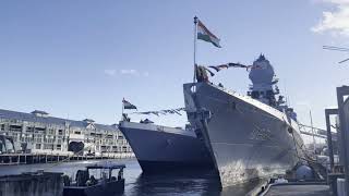 Independence Day 2023: Indian Navy warships INS Sahyadri, INS Kolkata hoisted tricolour in Australia