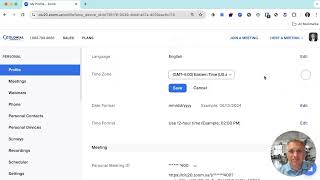 Setting Your Time Zone in Zoom