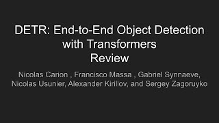 DETR: End-to-End Object Detection with Transformers