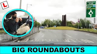 First Ever Driving Lesson On BIG ROUNDABOUTS