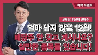 얼마 남지 않은 12월! 아직 배당주 안 갖고 계시나요? 살만한 종목들 있습니다!