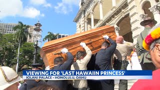 A somber day, at viewing for last Hawaiian Princess Abigail Kawananakoa