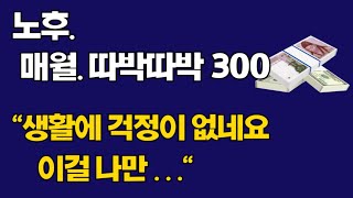 노후 매달 따박따박300.\