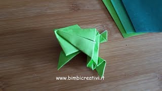 COME FARE UNA RANA ORIGAMI CHE SALTA VERAMENTE / BIMBI CREATIVI