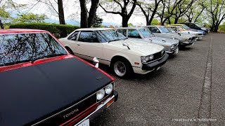 往年の名車・旧車大集合 ハコスカ セリカ コスモスポーツ等【会場外駐車場編 】