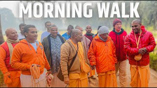 Morning Walk @ ISKCON Chandigarh - HH Gopal Krishna Goswami Maharaj