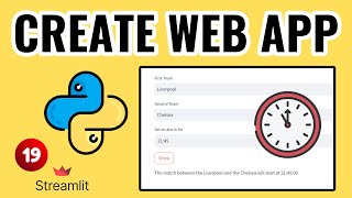 Time Input Widget - Web App with Python Streamlit Lesson 19