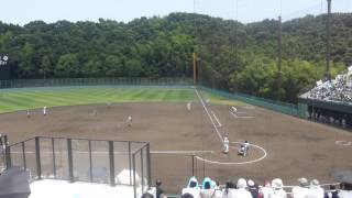 動画解説：後攻めの山崎高校の8回の攻撃。2点差を追う。夏の甲子園西東京大会小野路球場2015.07.12