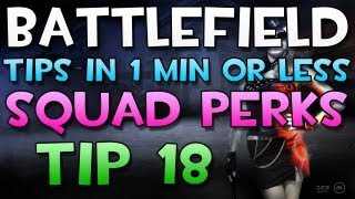 Battlefield 3 - Tip 18 (Check Your Squad Perks Please!) Quick BF3 Tips in 1 Minute or Less