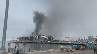 Fire aboard USS Bonhomme Richard Navy ship