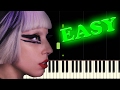 LADY GAGA - THE EDGE OF GLORY - Easy Piano Tutorial