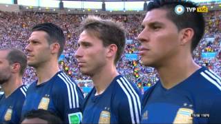 El himno argentino en la final del Mundial 2014