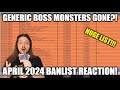 GENERIC BOSS MONSTER GONE!?! YU-GI-OH! APRIL 2024 BANLIST! LIVE REACTION!