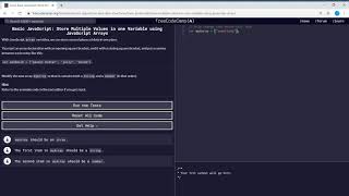 Basic JavaScript (37/111) | Store Multiple Values in one Variable using JavaScript Arrays