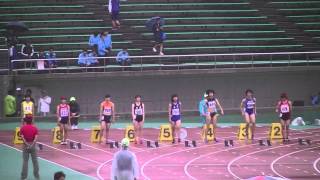 2015石川県中学校陸上競技大会女子１００ｍ決勝