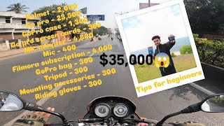 My Complete Motovlogging Setup Prize | Tips For Beginners | #marathivlog