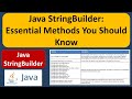 Java StringBuilder: Essential Methods You Should Know | Java StringBuilder | Java Tutorial