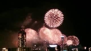 みなとこうべ海上花火大会2016 圧巻のフィナーレ Fireworks-Kobe2016/Japan. 第46回神戸花火大会クライマックス.