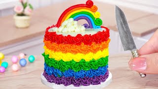 Rainbow Magic 🌈 Miniature Rainbow Cake Decorating | Mini Cakes Baking 1000+ Miniature Ideas Cake