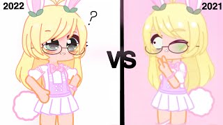 FNF outfit battle. my old oc style vs my new oc style 😱🤭 (gacha club ) ✨