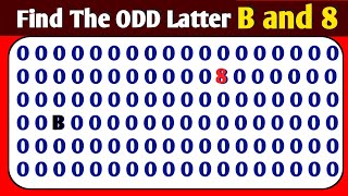 Find The ODD One Out - Latter and Number Edition ✅ Easy Medium Hard | odd emoji challenge |