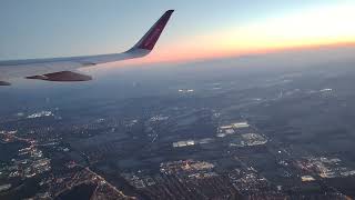 Sunrise takeoff from Budapest A321neo Wizzair