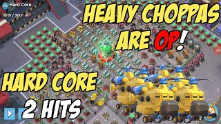 Boom Beach Nasty Hard Core in 2 (HEAVY CHOPPAS ARE SO OP!) | Boom Beach Operations Gameplay