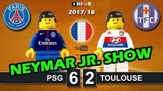 Paris Saint-Germain PSG vs Toulouse 6-2 ● Ligue 1 ● Neymar Jr. goal highlights Lego Football film
