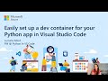Set up a dev container for your Python app in Visual Studio Code