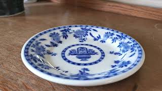 Antique Minton's China Delft Blue and White Side Plate