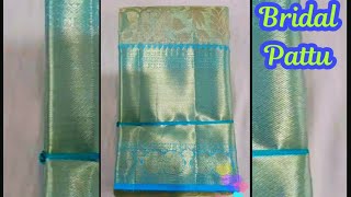 Bridal Pattu Saree | Sky Blue with Silver Border|- Rani Sarees